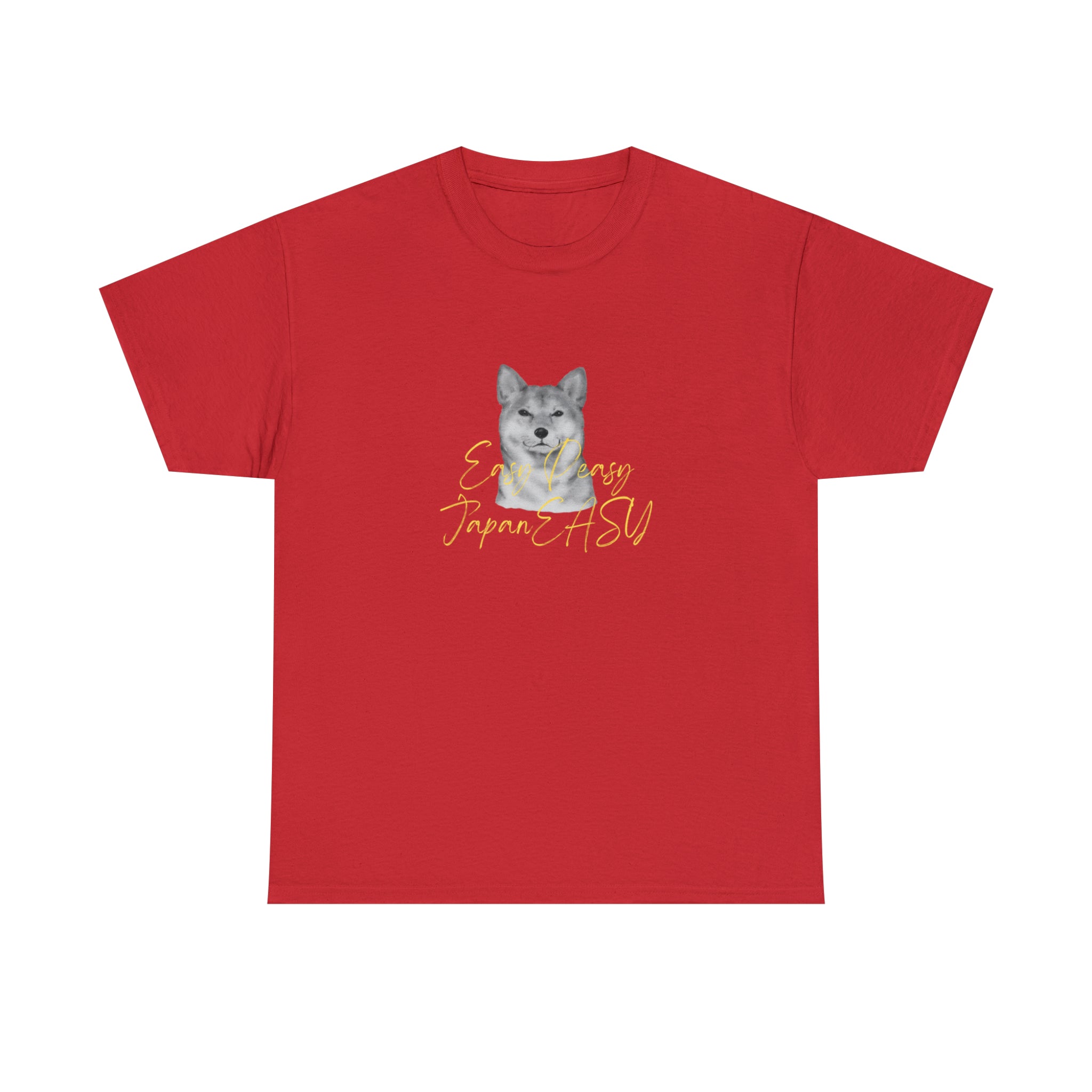 T-shirts with Japanese words "Easy Peasy JapanEASY" Unisex Heavy Cotton Tee