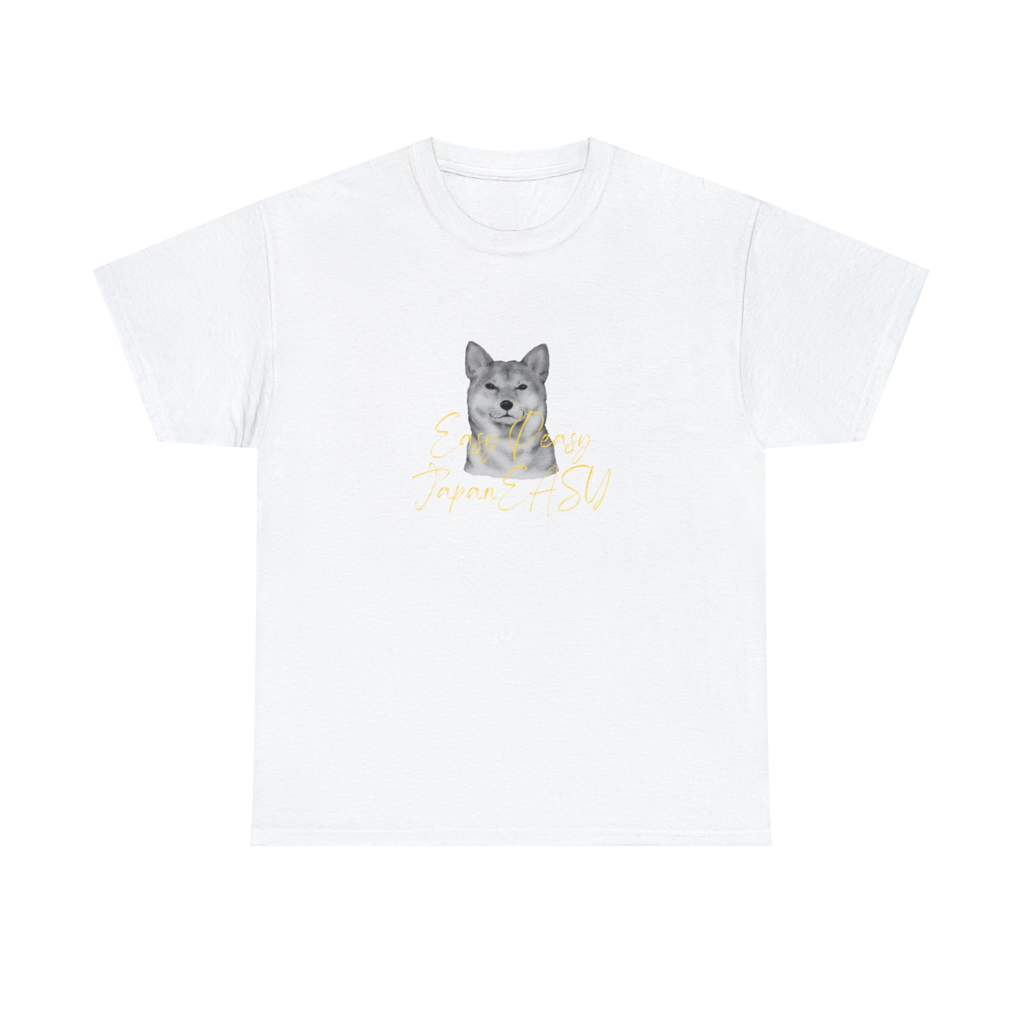 T-shirts with Japanese words "Easy Peasy JapanEASY" Unisex Heavy Cotton Tee