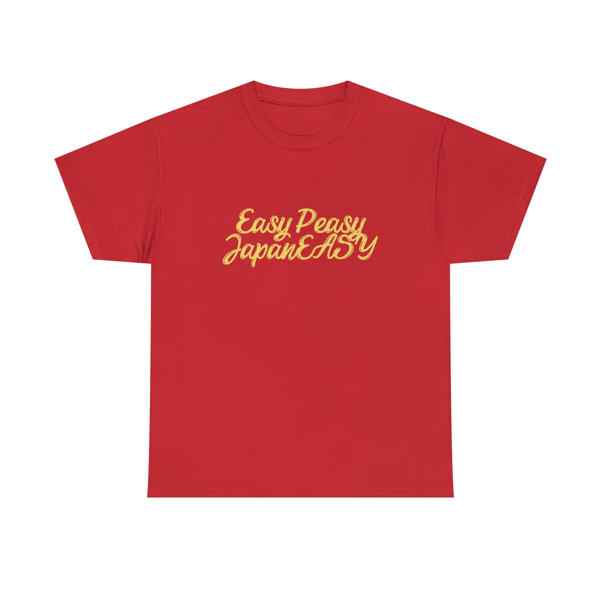 T-shirt with Japanese words / Easy Peasy JapanEASY / Unisex Heavy Cotton Tee
