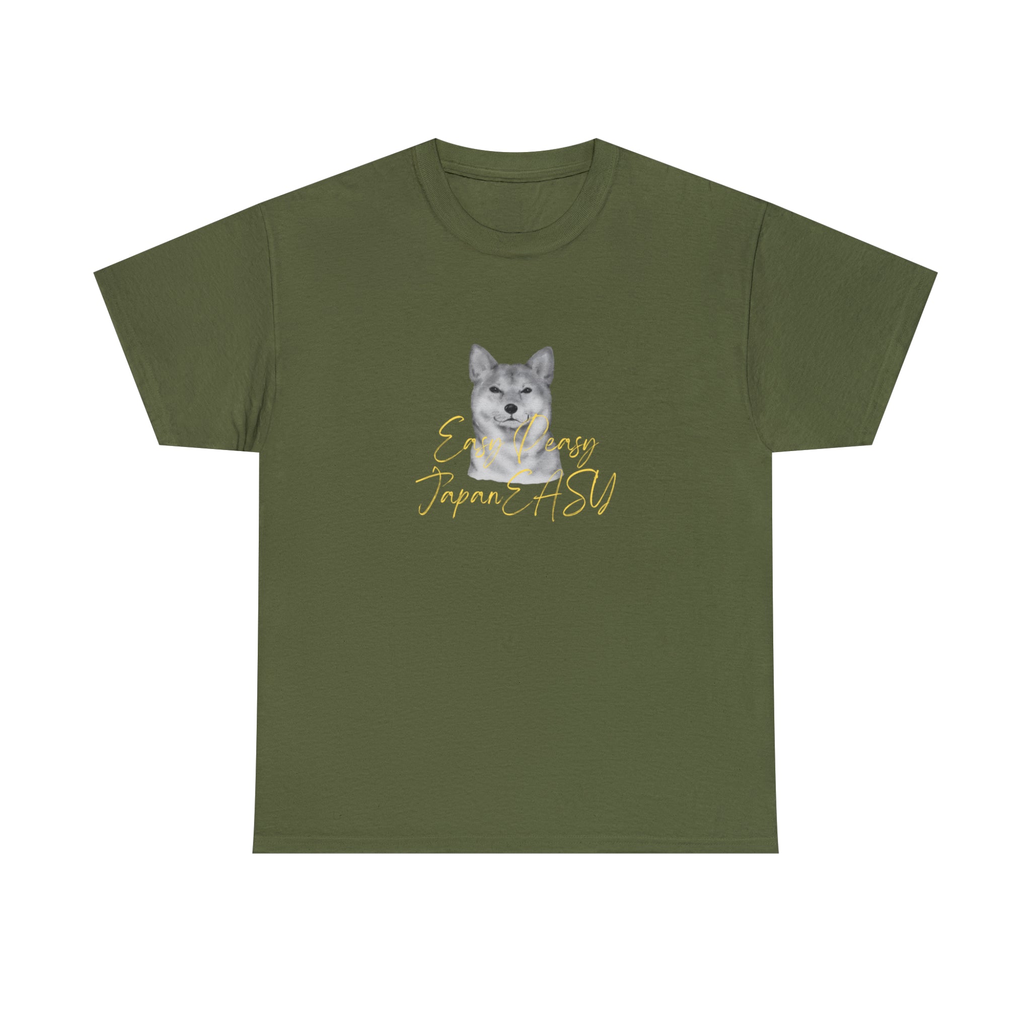 T-shirts with Japanese words "Easy Peasy JapanEASY" Unisex Heavy Cotton Tee