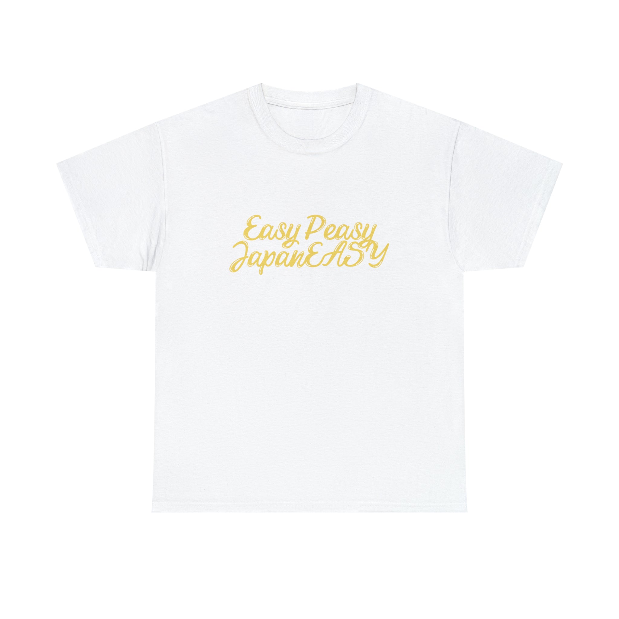 T-shirt with Japanese words / Easy Peasy JapanEASY / Unisex Heavy Cotton Tee