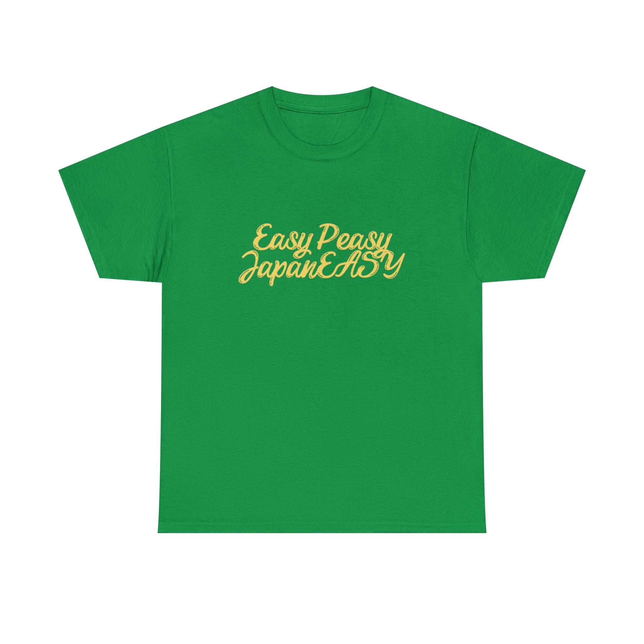 T-shirt with Japanese words / Easy Peasy JapanEASY / Unisex Heavy Cotton Tee