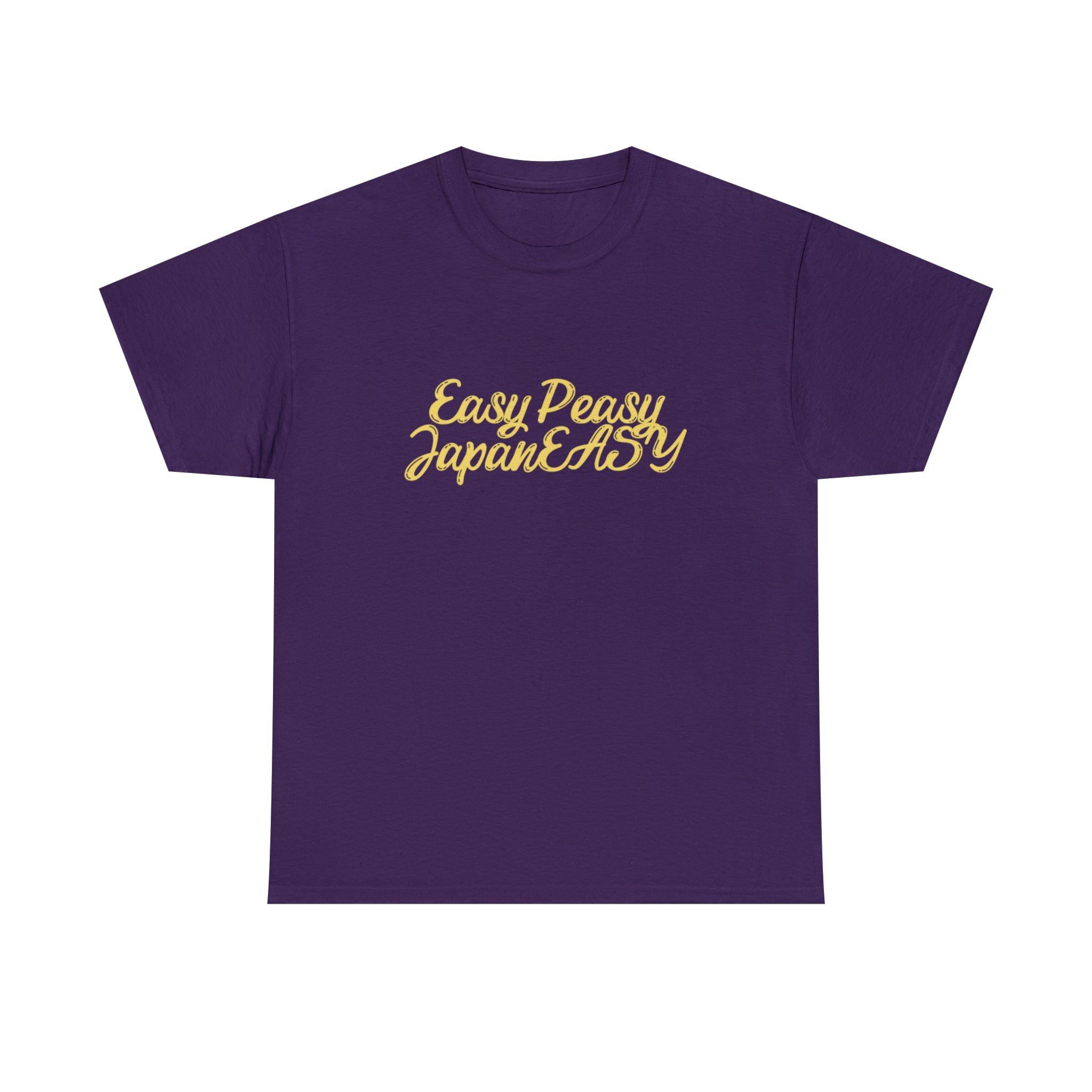 T-shirt with Japanese words / Easy Peasy JapanEASY / Unisex Heavy Cotton Tee