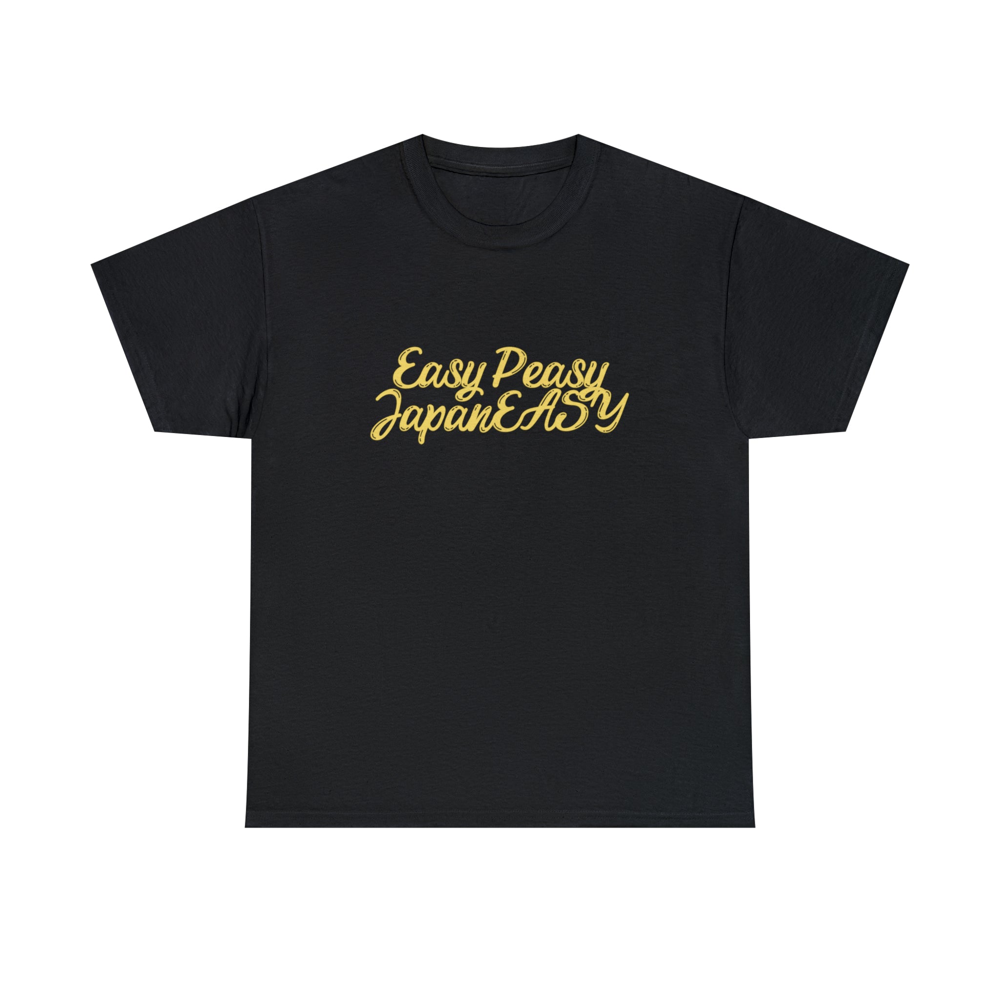 T-shirt with Japanese words / Easy Peasy JapanEASY / Unisex Heavy Cotton Tee